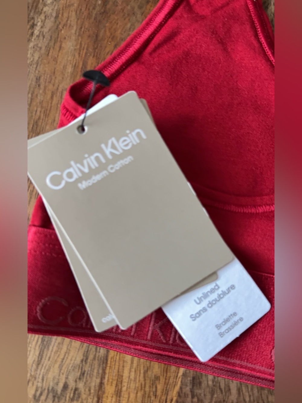 Calvin Klein Red Racerback Bralette - Picture 5 of 6